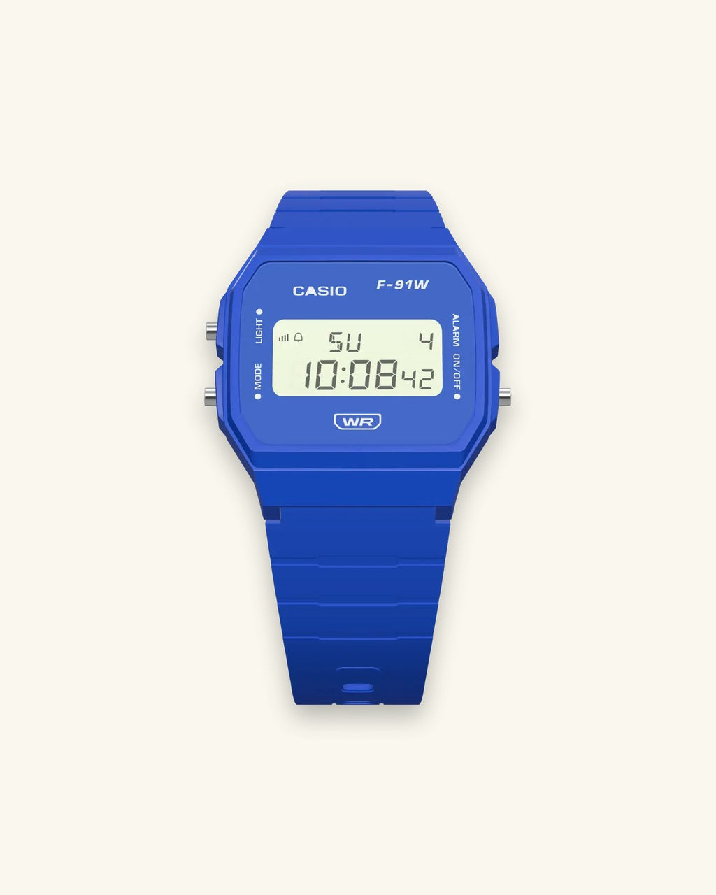 Casio F-91WB-2 Navy Blue, front view