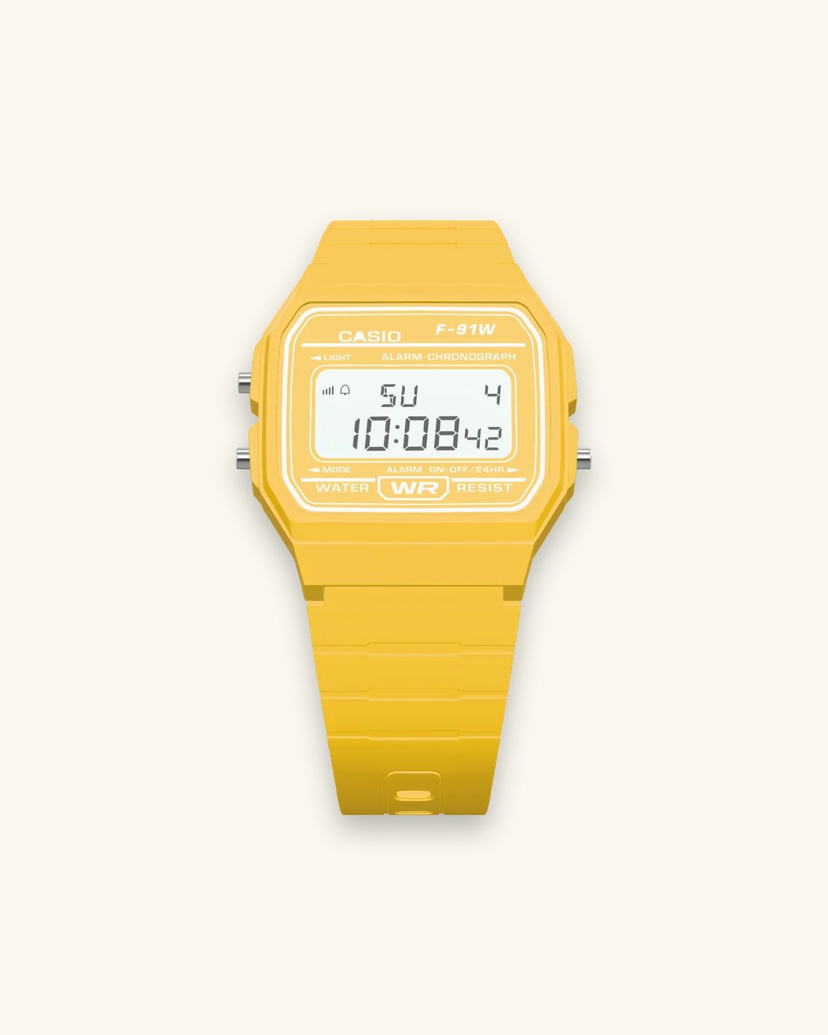 Casio F-91WC-9 Sunflower, front view