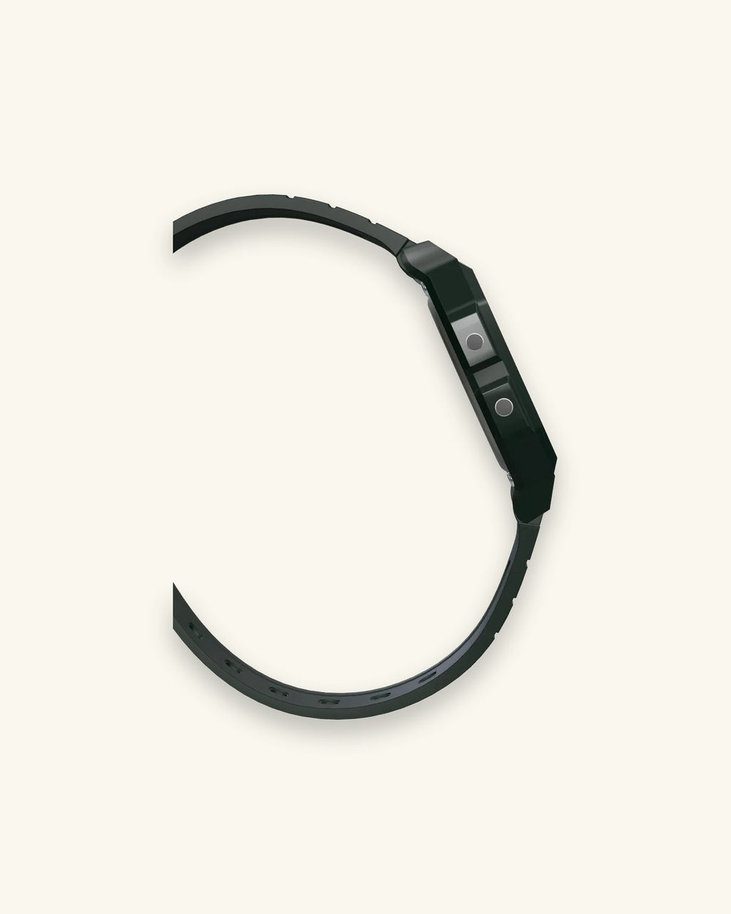 Casio F-91W-3 Deep Forest, side profile