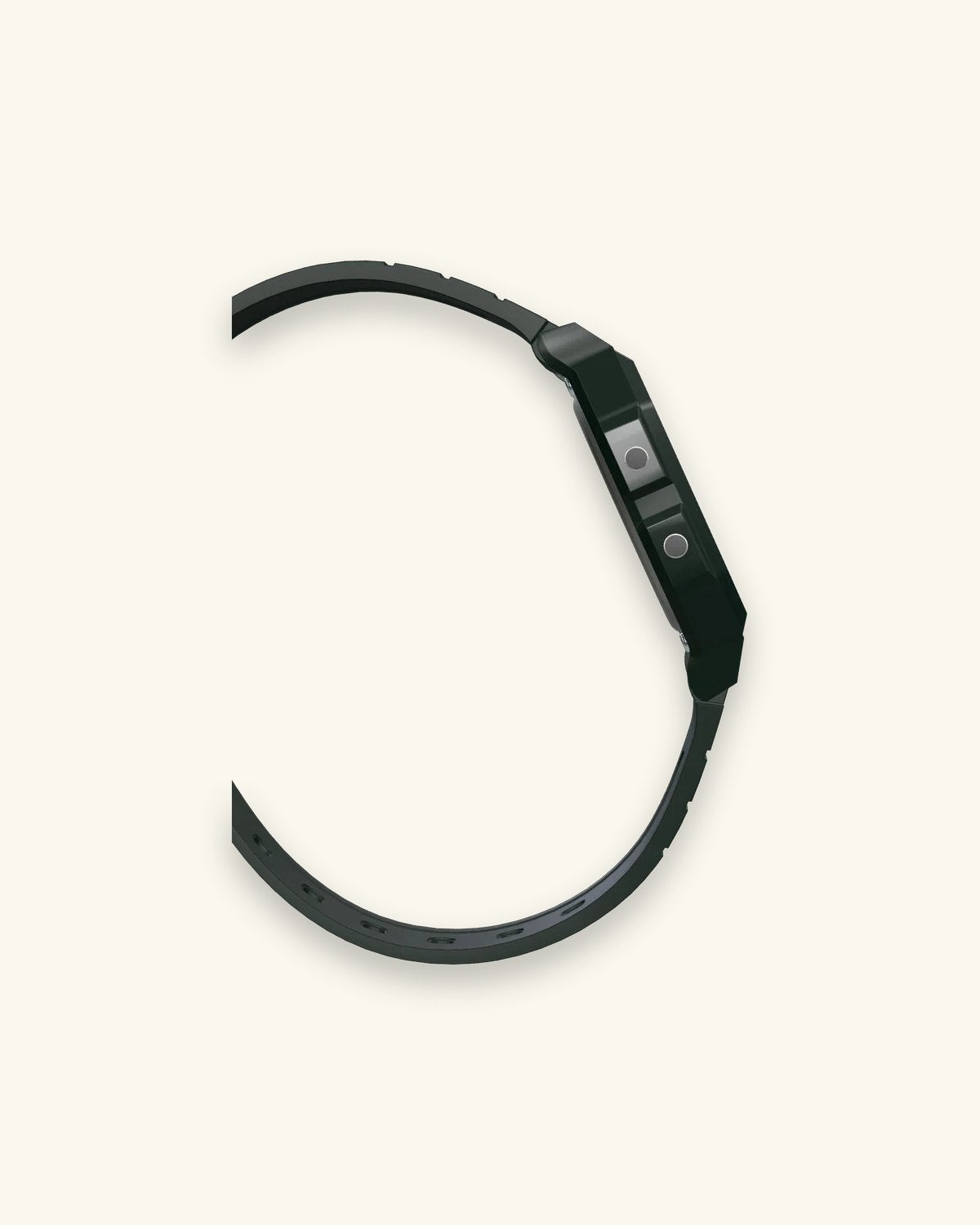 Casio F-91W-3 Deep Forest, side profile